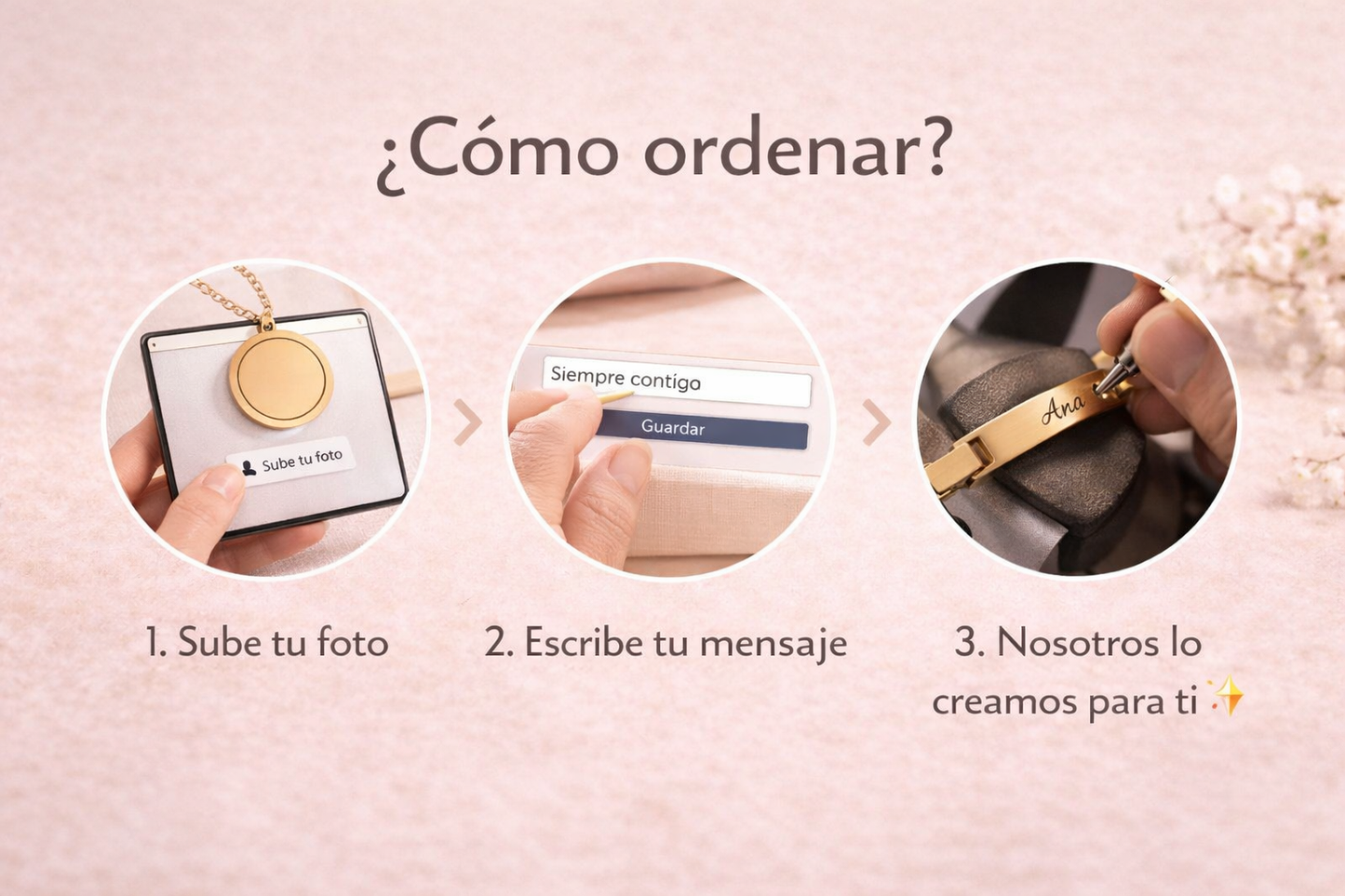 Pulsera Personalizada Tipo Placa – Grabado con Nombre o Mensaje