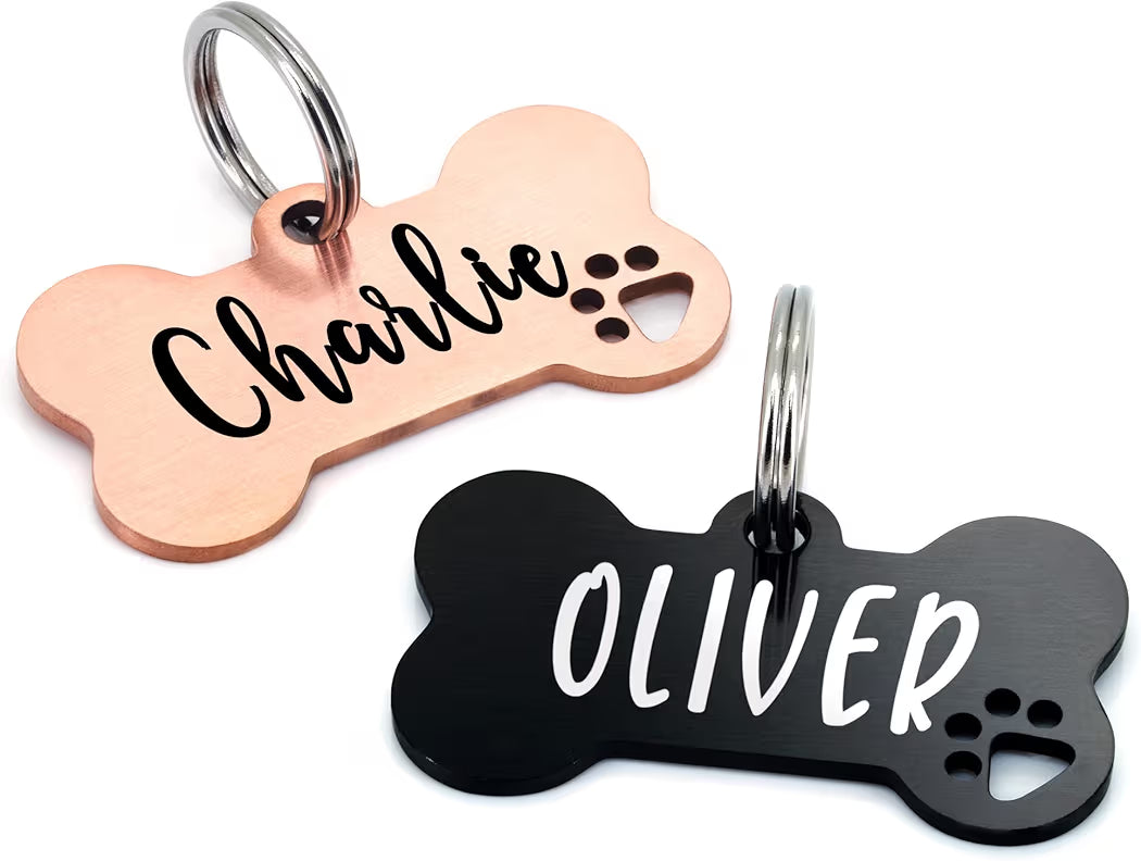 Placa Personalizada para Mascotas – Nombre y Teléfono Grabado