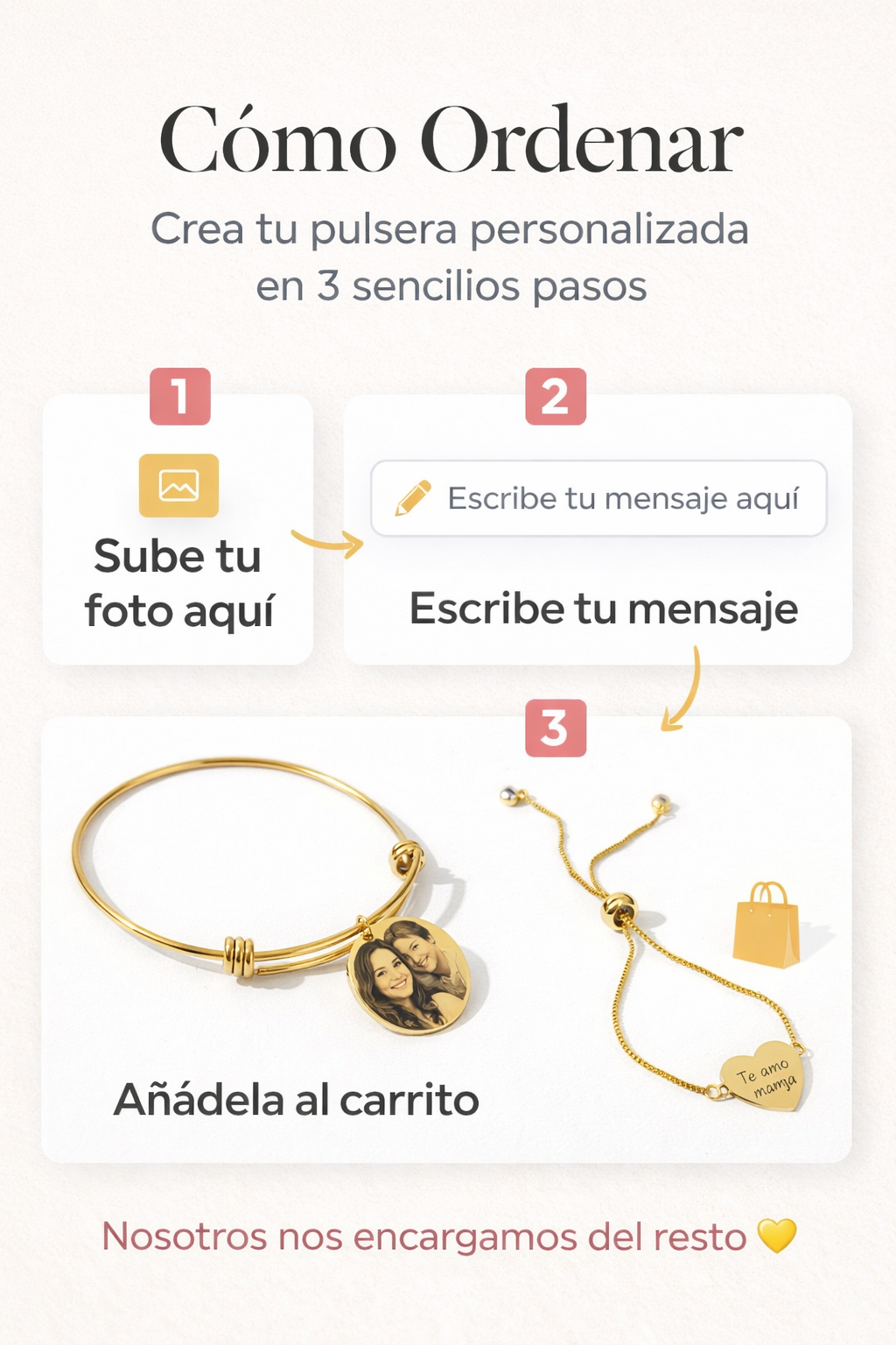 Pulsera Grabada Personalizada – Foto y Mensaje Único
