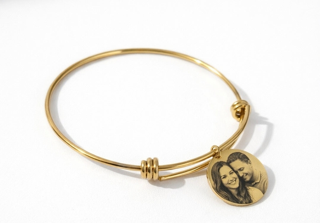 Pulsera Grabada Personalizada – Foto y Mensaje Único
