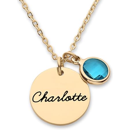 Collar Personalizado con Nombre y Piedra de Nacimiento