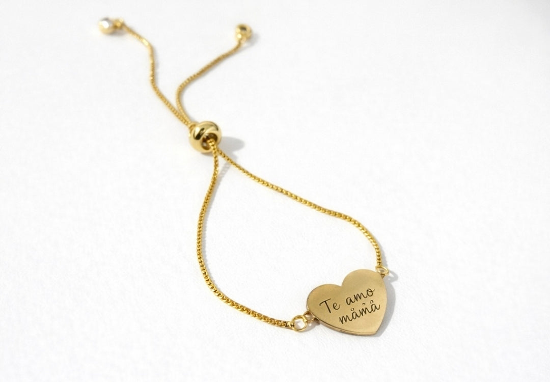 Pulsera Corazón Personalizada – Foto y Mensaje Único